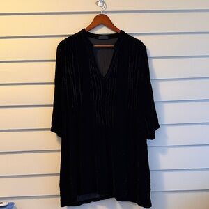 CP Shades Crushed Velvet Mini Dress Tunic : Glam Goth Y2K Grunge Punk 90s